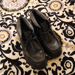 Mens black leather Timberland Boots